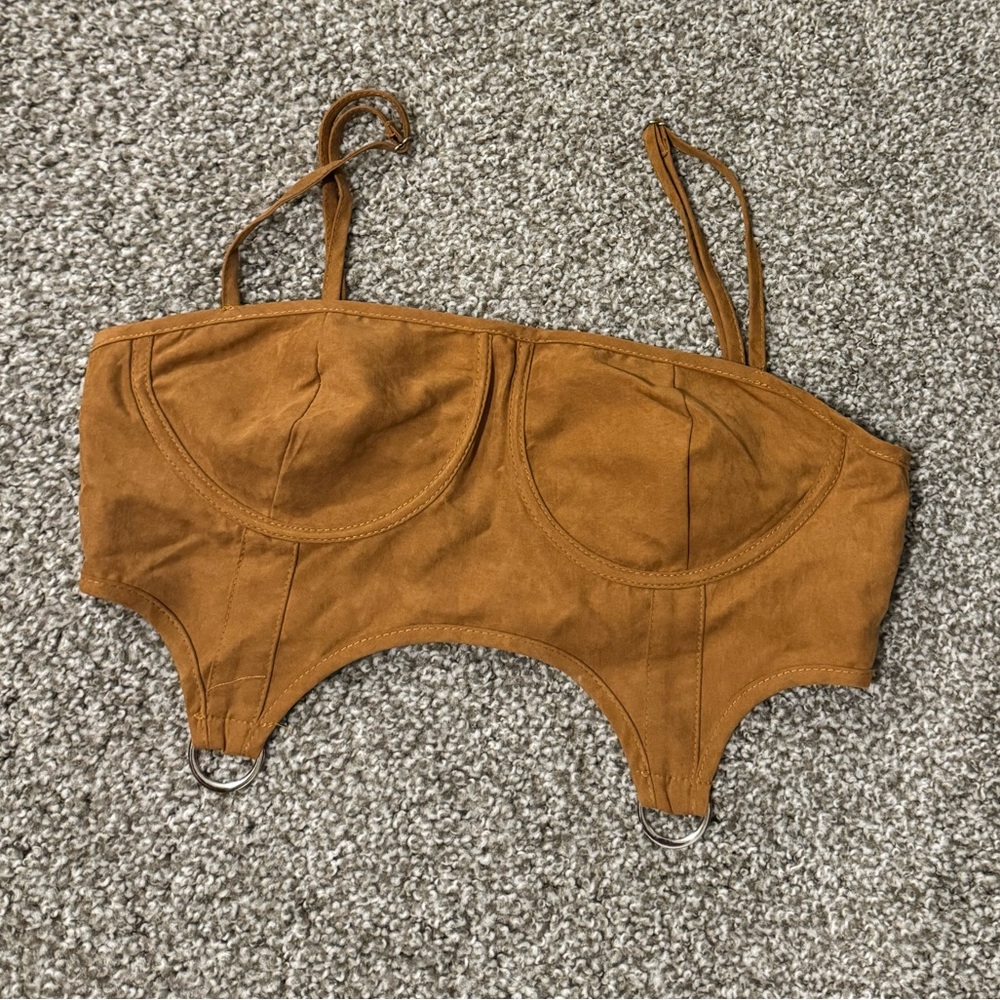 PrettyLittleThing Bronze Satin Camisole